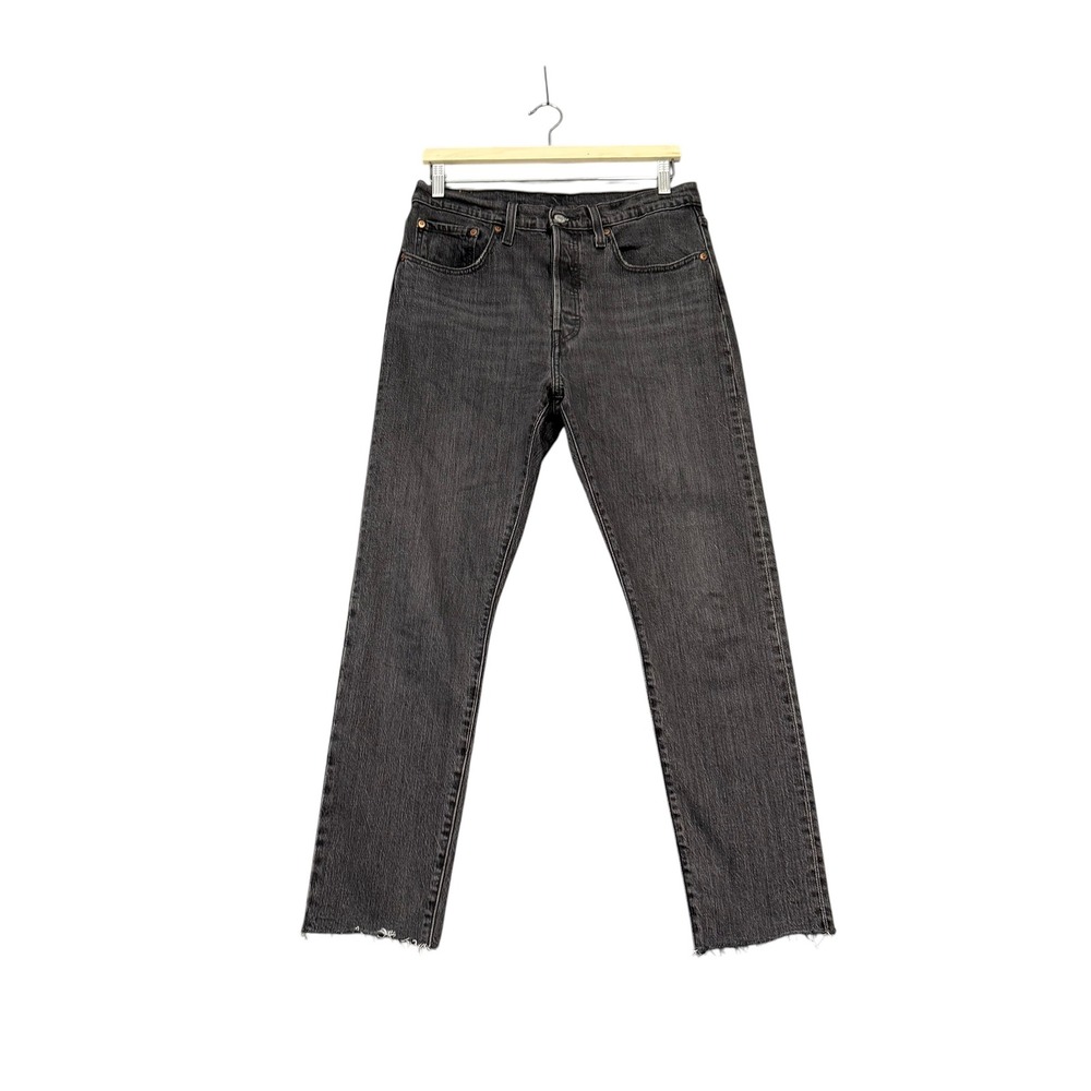 Levi's | 501 Original Fit Jeans Grey Raw Hem Straight Leg Size 30